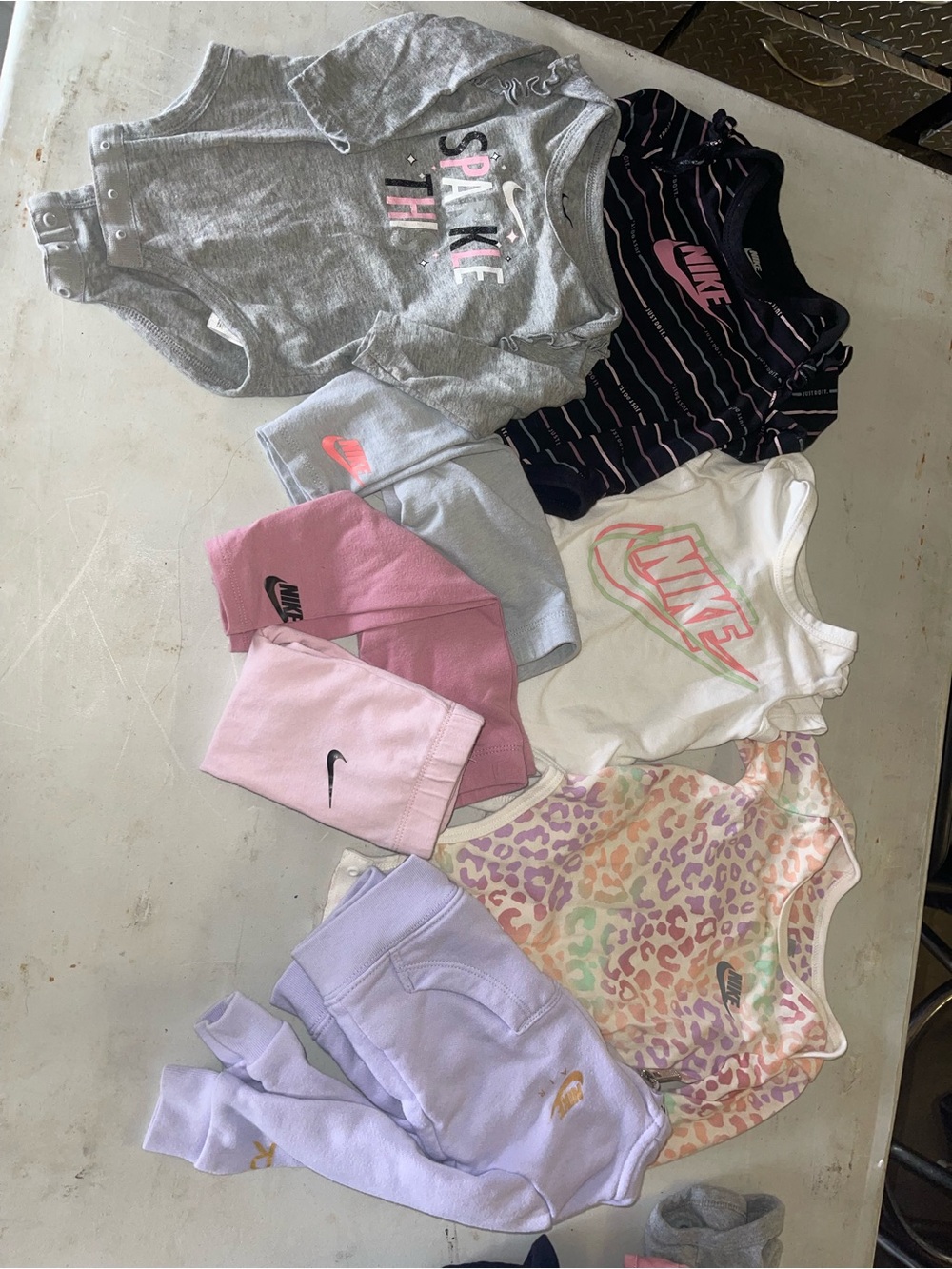 Nike Girls 6mo Onesies & Leggings Bundle